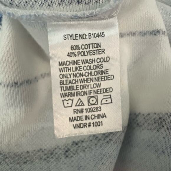 NWT Ocean Drive French Terry Pants LARGE Beach Rhone Island Striped Wide Leg - Picture 9 of 9